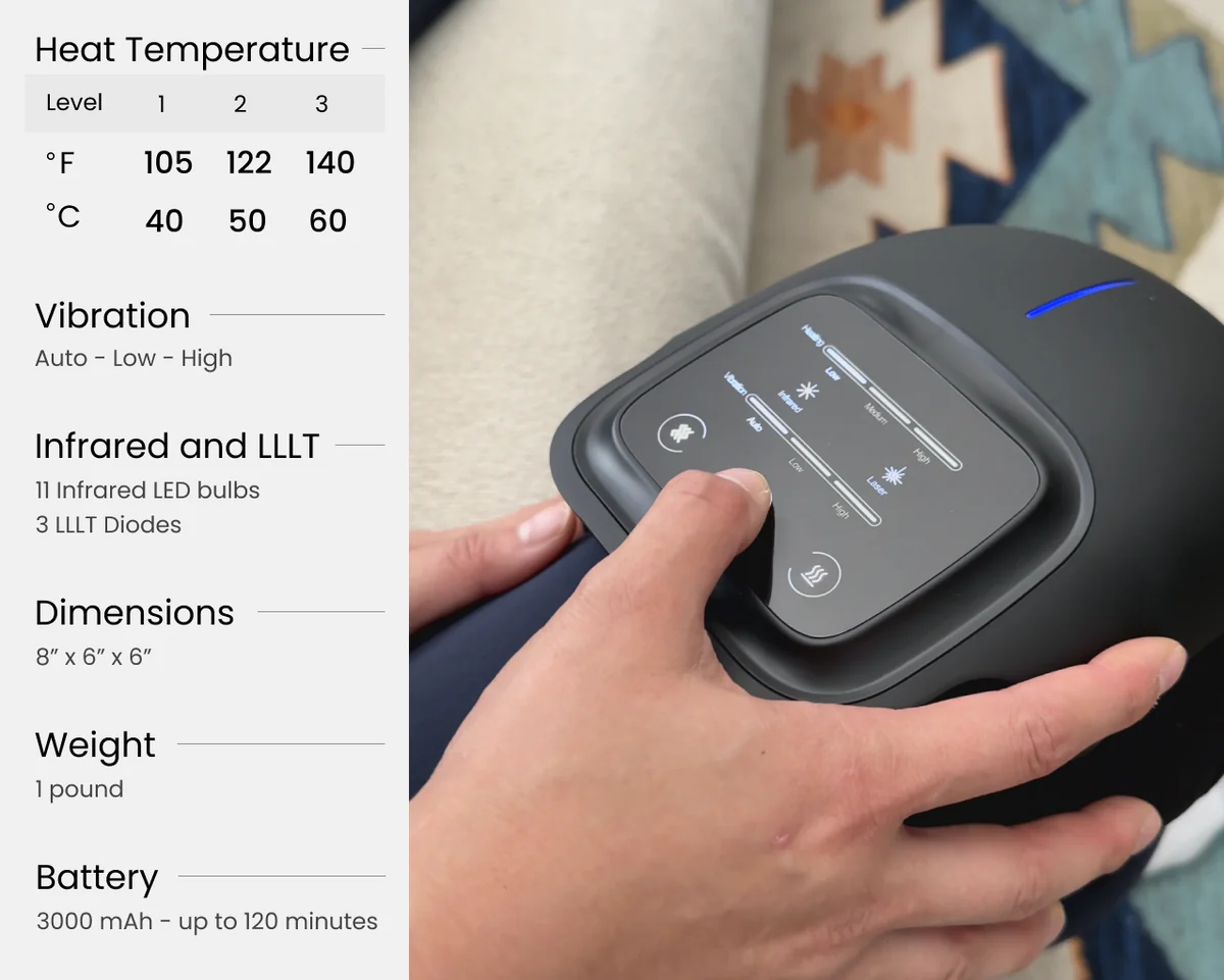 Knee Massager with Heat and Red Light Therapy